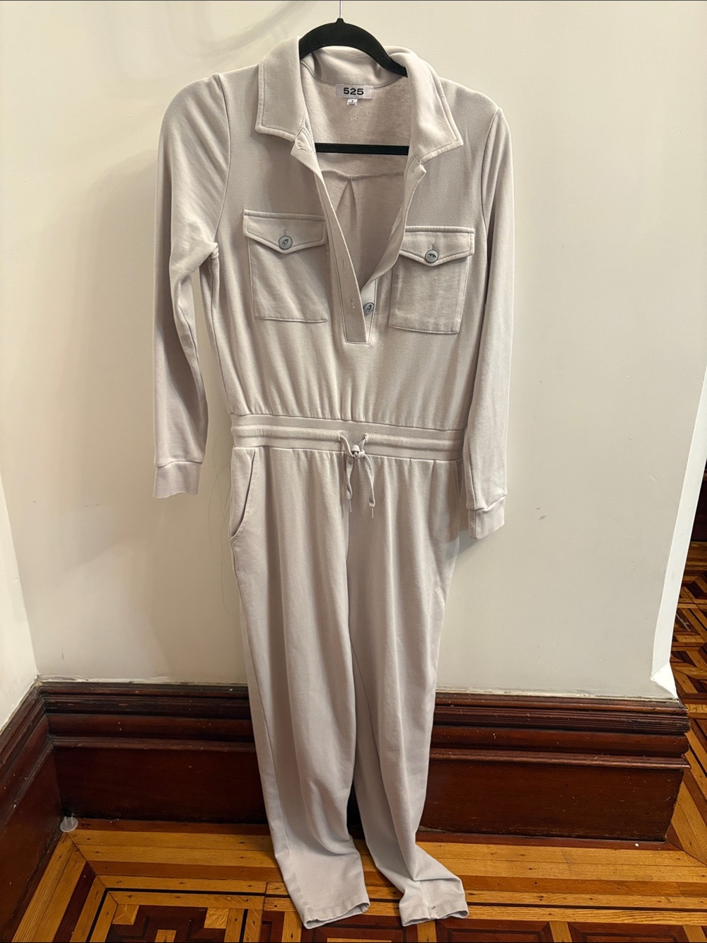 525 America Cream Long Sleeve Utility Jumpsuit